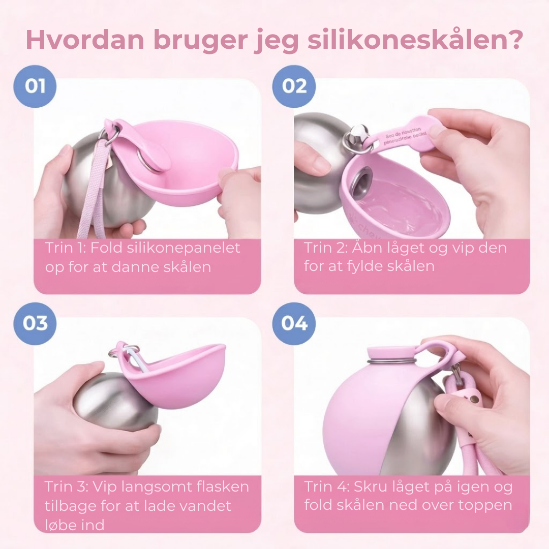 HundeFlaske™ - Vand til hunden på farten