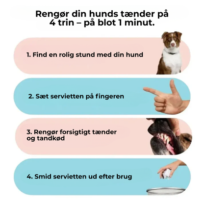 PetSmile™ Blide tandservietter til hund og kat