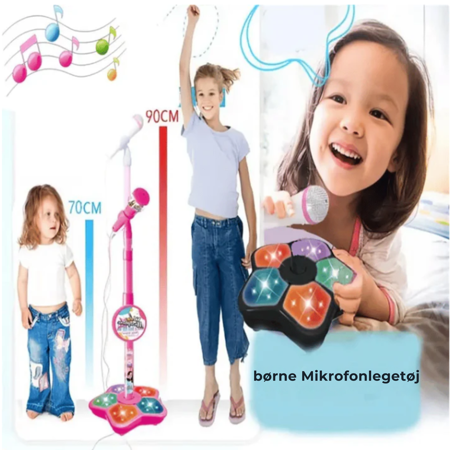 Børnemic™ | Sjov Karaoke-Mikrofon til Børn