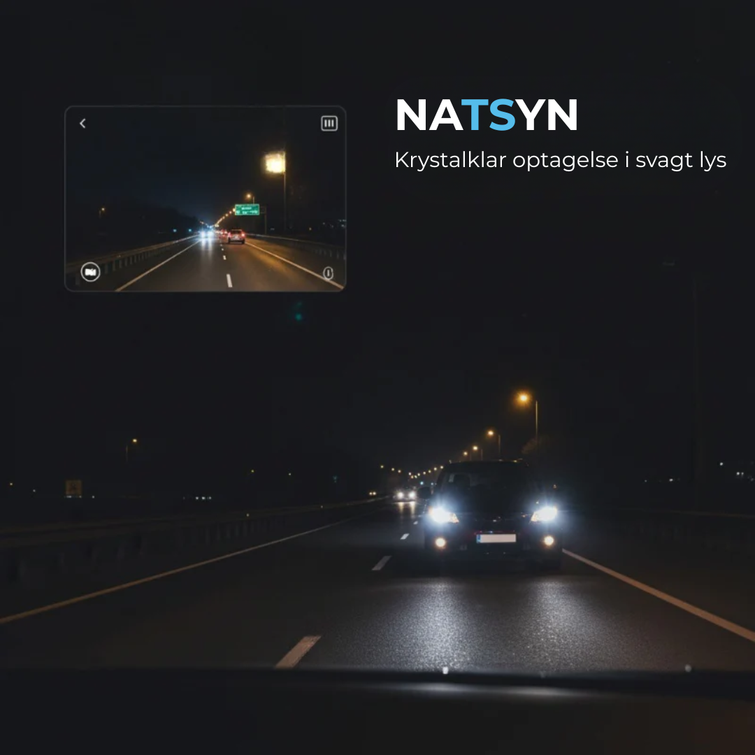 Dashcam med nattesyn | Gå Ikke Glip af Noget — 1080P Dashcam med 360° View