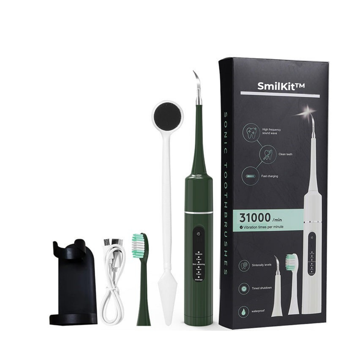 SmilKit™  Alt-i-én elektrisk tandrensningssæt