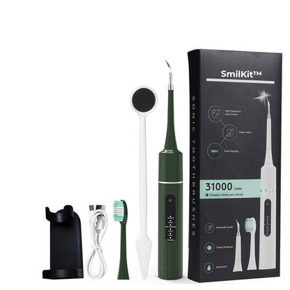 SmilKit™  Alt-i-én elektrisk tandrensningssæt