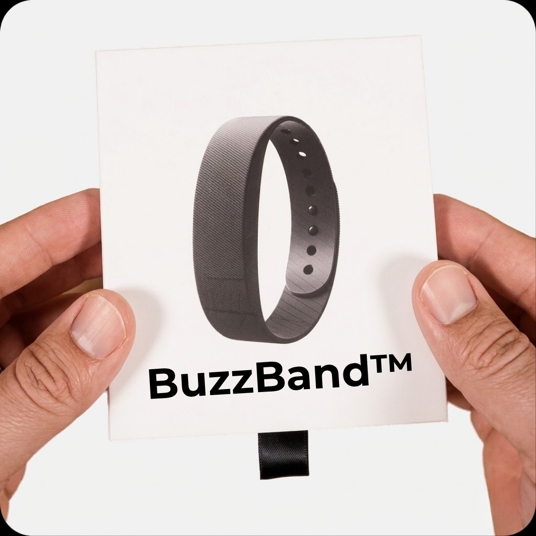BuzzBand™  Stille vibrationer vækker dig, ikke din partner.