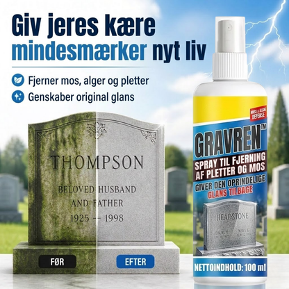 GravRen™ Rengørings- og restaureringsspray til gravsten
