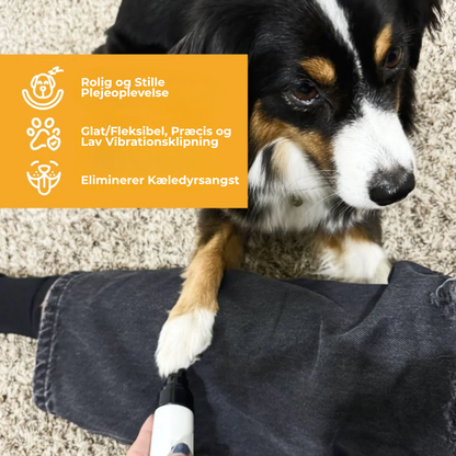 PetKlip™ | USB-genopladelig neglesliber til kæledyr – Støjsvag elektrisk negletrimmer til hunde og katte, perfekt til potepleje og klipning