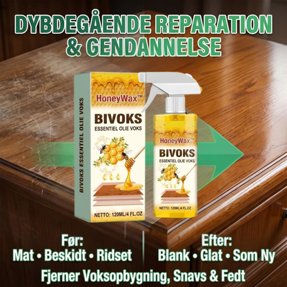 HoneyWax™  Alt-i-en Bivoks-spray til Træpleje