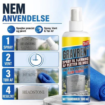 GravRen™ Rengørings- og restaureringsspray til gravsten