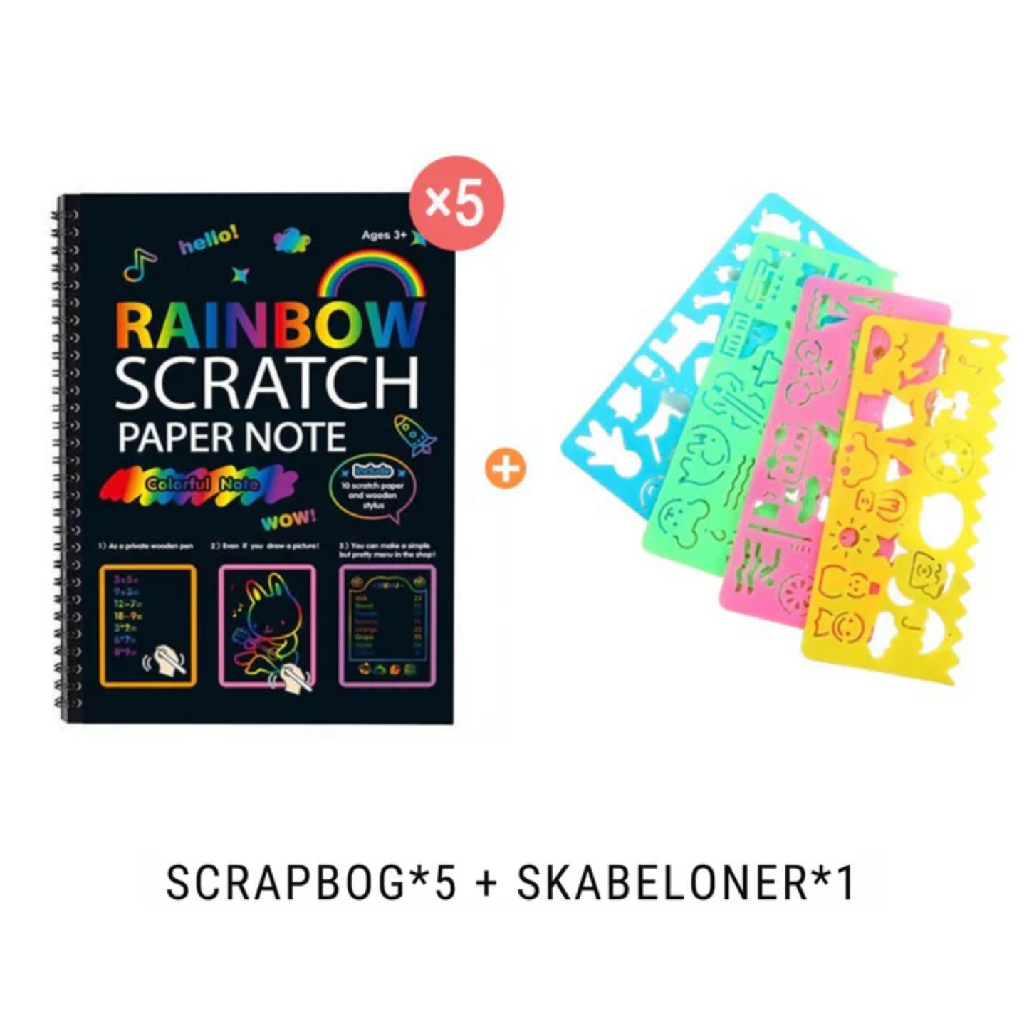 FarveKunst | Det magiske regnbueskrabepapir med træpen