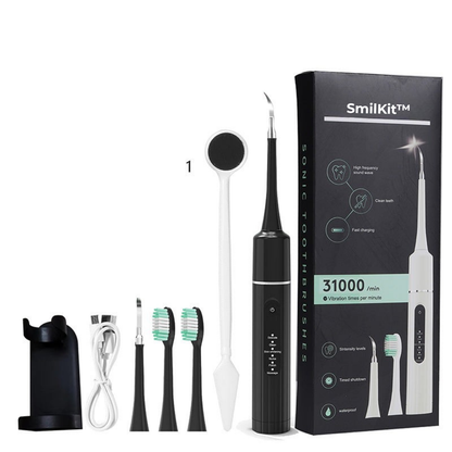 SmilKit™  Alt-i-én elektrisk tandrensningssæt