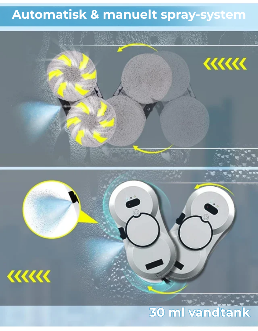 Automatisk Vinduesvasker - Renser vinduer uden stige eller besvær