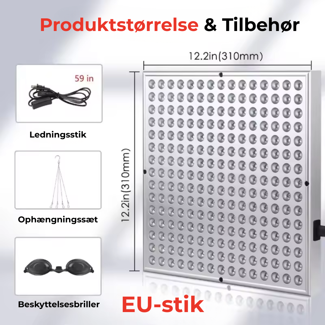RedPulse™ Rødlysterapi-panel | Fra ømme muskler til strålende hud — Ét panel, uendelige fordele.