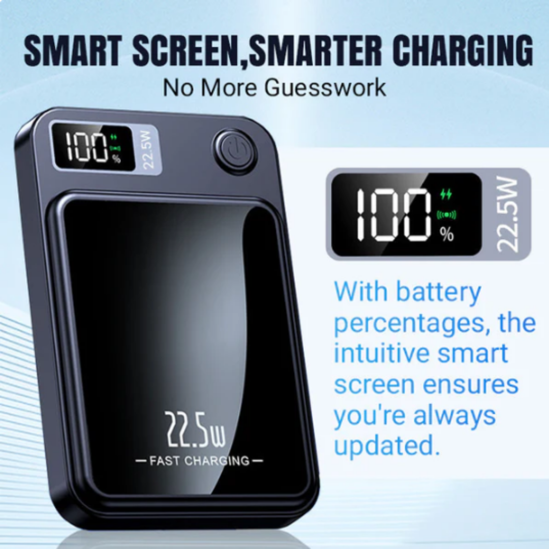 Magnetisk PowerBank | Løb Aldrig Tør for Strøm — Mød den Ultra Slim 22.5W Hurtigopladende Powerbank!