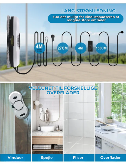 Automatisk Vinduesvasker - Renser vinduer uden stige eller besvær