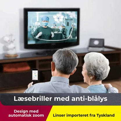 SmartSyn™ HD-læsebriller med auto-zoom – ét par erstatter alle dine briller