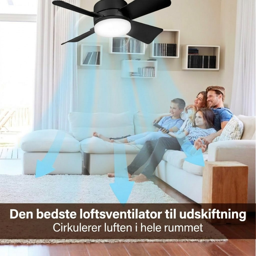 SocketFan™ 2-i-1 loftventilator med LED-lys
