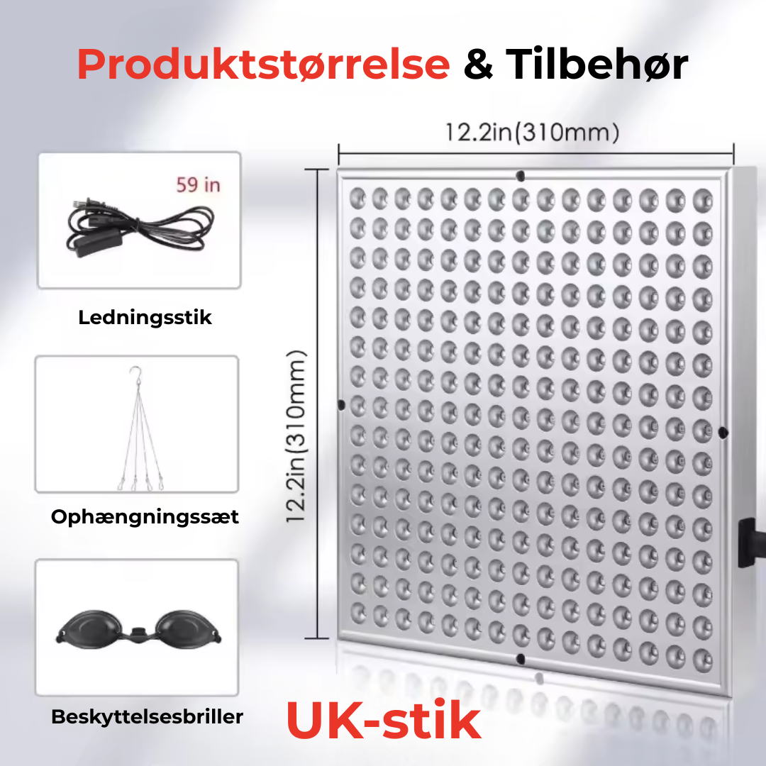 RedPulse™ Rødlysterapi-panel | Fra ømme muskler til strålende hud — Ét panel, uendelige fordele.