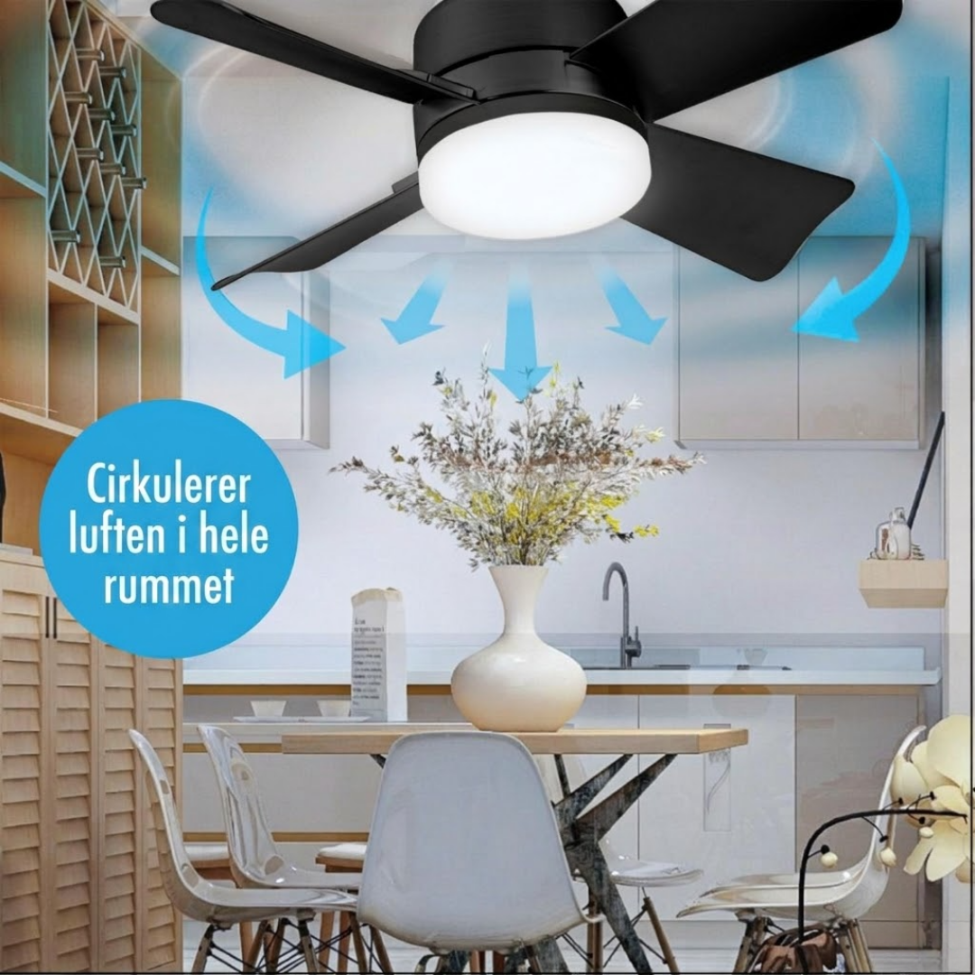 SocketFan™ 2-i-1 loftventilator med LED-lys