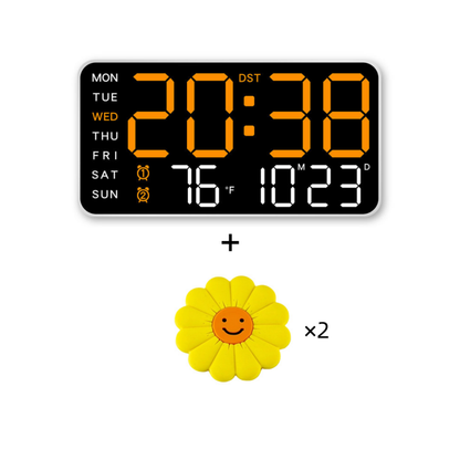 LED Vægur – med dato & termometer