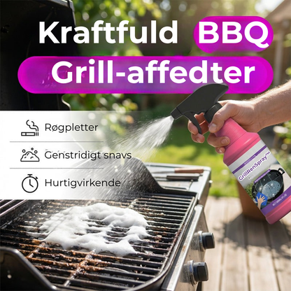 GrillRenSpray™ – Hurtigtvirkende fedtfjerner til grillen – ren grill på 60 sekunder
