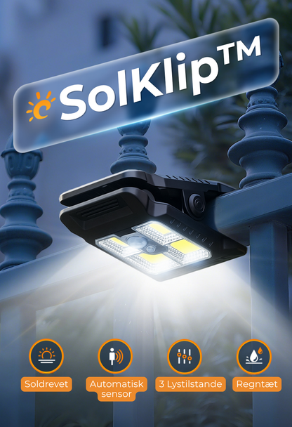 SolKlip™  Solardrevet udendørslampe med bevægelsessensor