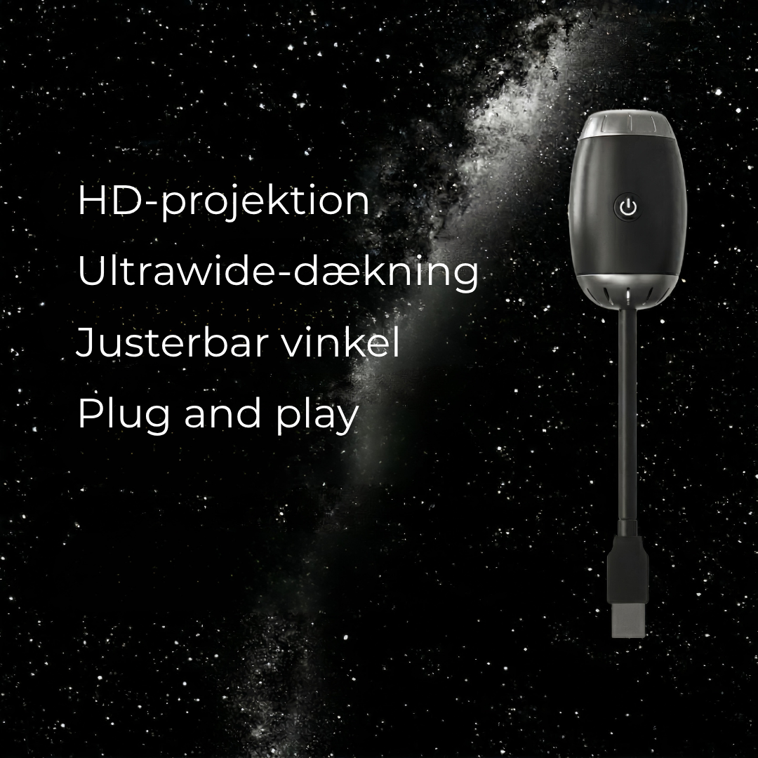 StjerneGlød™  Mini natlys med galaxieprojektion