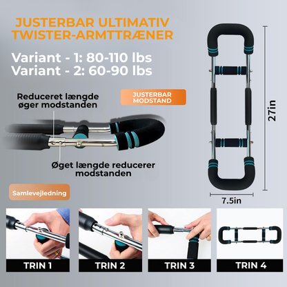 ArmTrainer Pro™ | Styrk arme, bryst og skuldre i én bevægelse