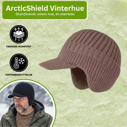 ArcticShield Vinterhue | Sig farvel til kolde ører med ekstra tyk, dobbeltstrikket komfort og integreret ørebeskyttelse!