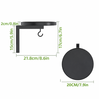 MurFuglBad™ Vægmonteret metalfuglbad til have, altan og terrasse