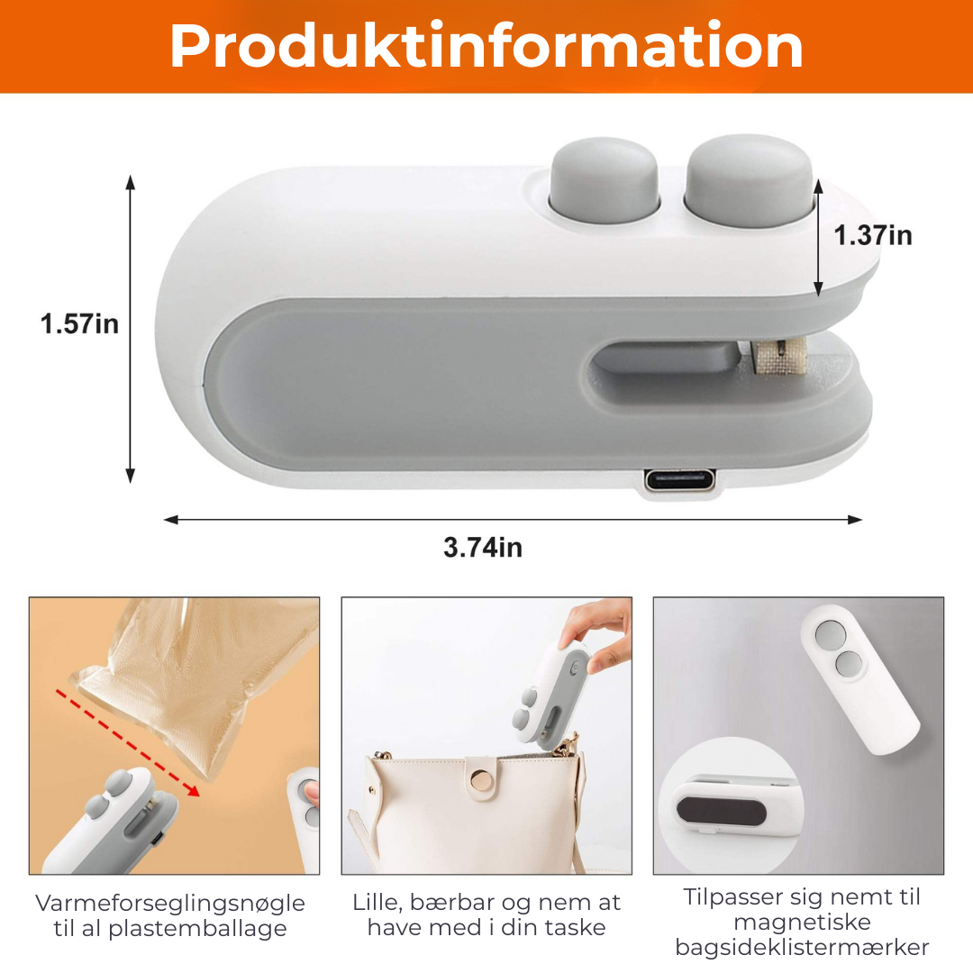 PoseCloser™ | Perfekt Friske Snacks — Hver Gang Du Åbner en Pose!