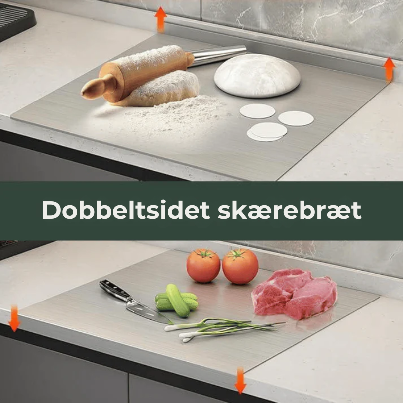 ChefBræt™ – Professionelt skærebræt i rustfrit stål – uden PFA'er