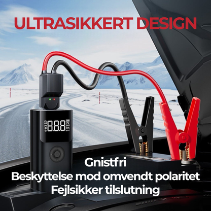 NødStart™ 5-i-1 bærbar bilstarter – et must-have til enhver bilnødsituation