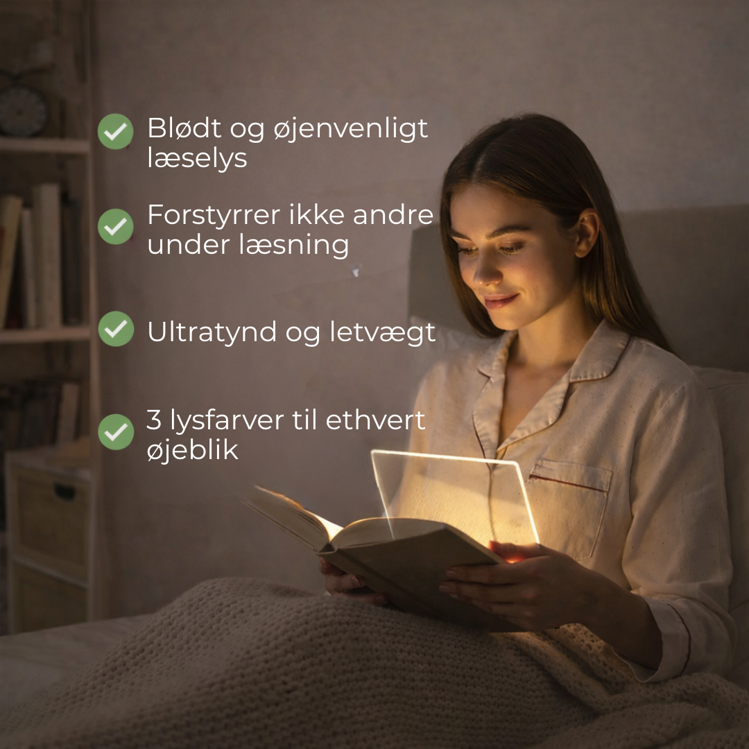 Læseplade med Lys – Læs uden at tænde lampen