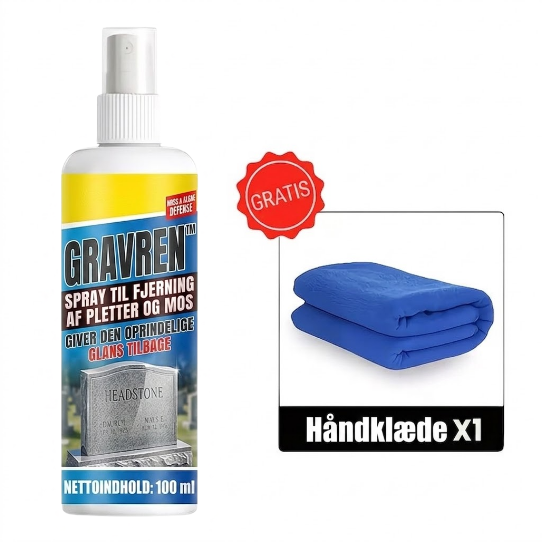 GravRen™ Rengørings- og restaureringsspray til gravsten