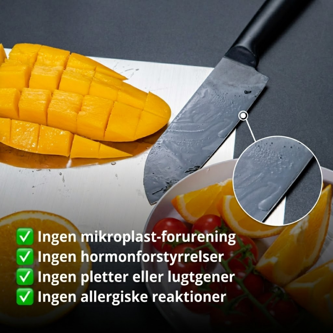 SteelBræt™ Professionelt skærebræt i rustfrit stål – uden PFA'er
