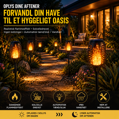 HaveFlamme™ Solcellefakkel med realistisk flamme-effekt