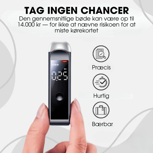 SikkerStart™ – Bærbar Alkoholtester – Hurtige og Præcise Resultater