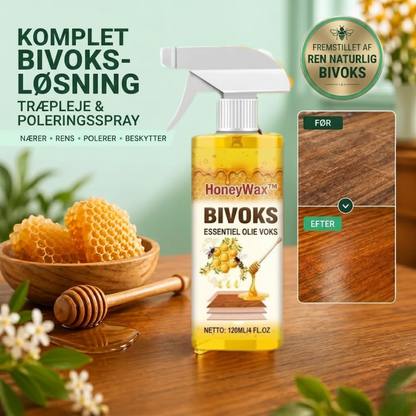 HoneyWax™  Alt-i-en Bivoks-spray til Træpleje