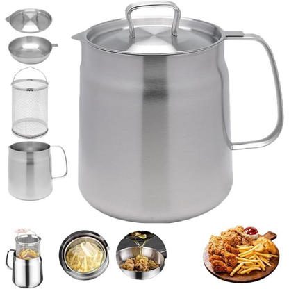 FrityrPot™ Frituregryde med oliefilter – spar olie og undgå spild