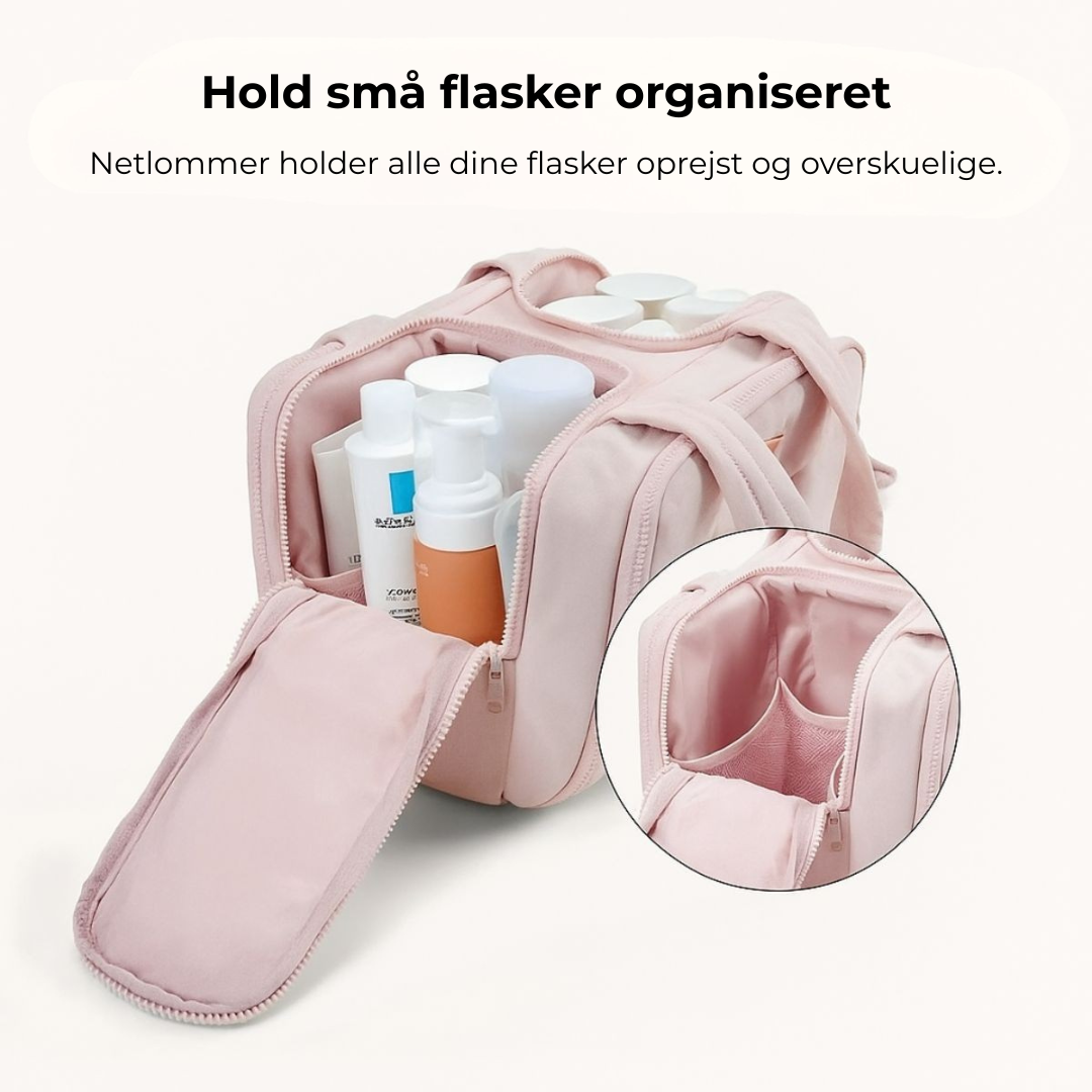 PlejePak™  4-i-1 toilettaske – alt til din pleje, altid organiseret
