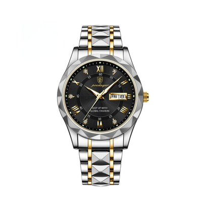 Poedagar - 40mm Vandtæt quartz-ur i rustfrit stål.