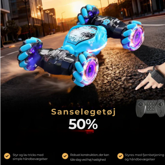 StormRacer™ DualControl | Magisk Stuntbil med Håndsensor & Fjernbetjening