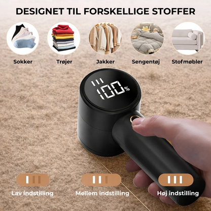 LoPlusser™  Elektrisk lo-fjerner – fjern fnuller hurtigt og nemt