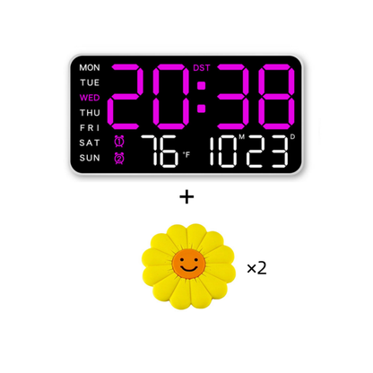 LED Vægur – med dato & termometer