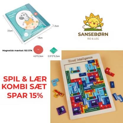 FraktionVen™ |  Magnetisk brøkpuslespilbog