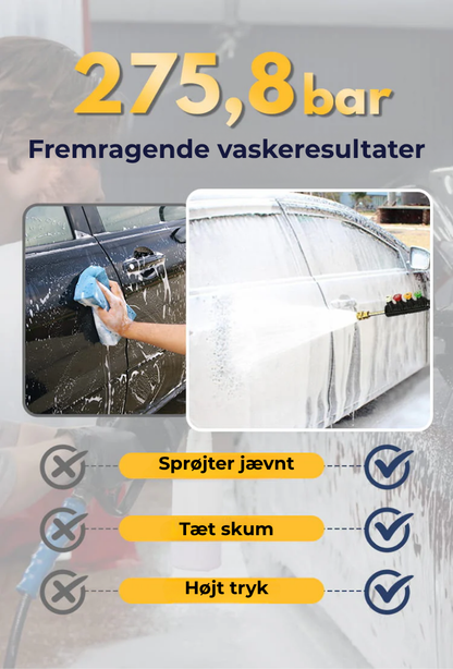 TryKRen™  Teleskopisk højtryksrenser – rengør hele huset uden stige