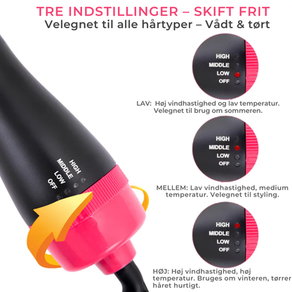 GlansBørste™ 2-i-1 hårtørrer og stylingbørste