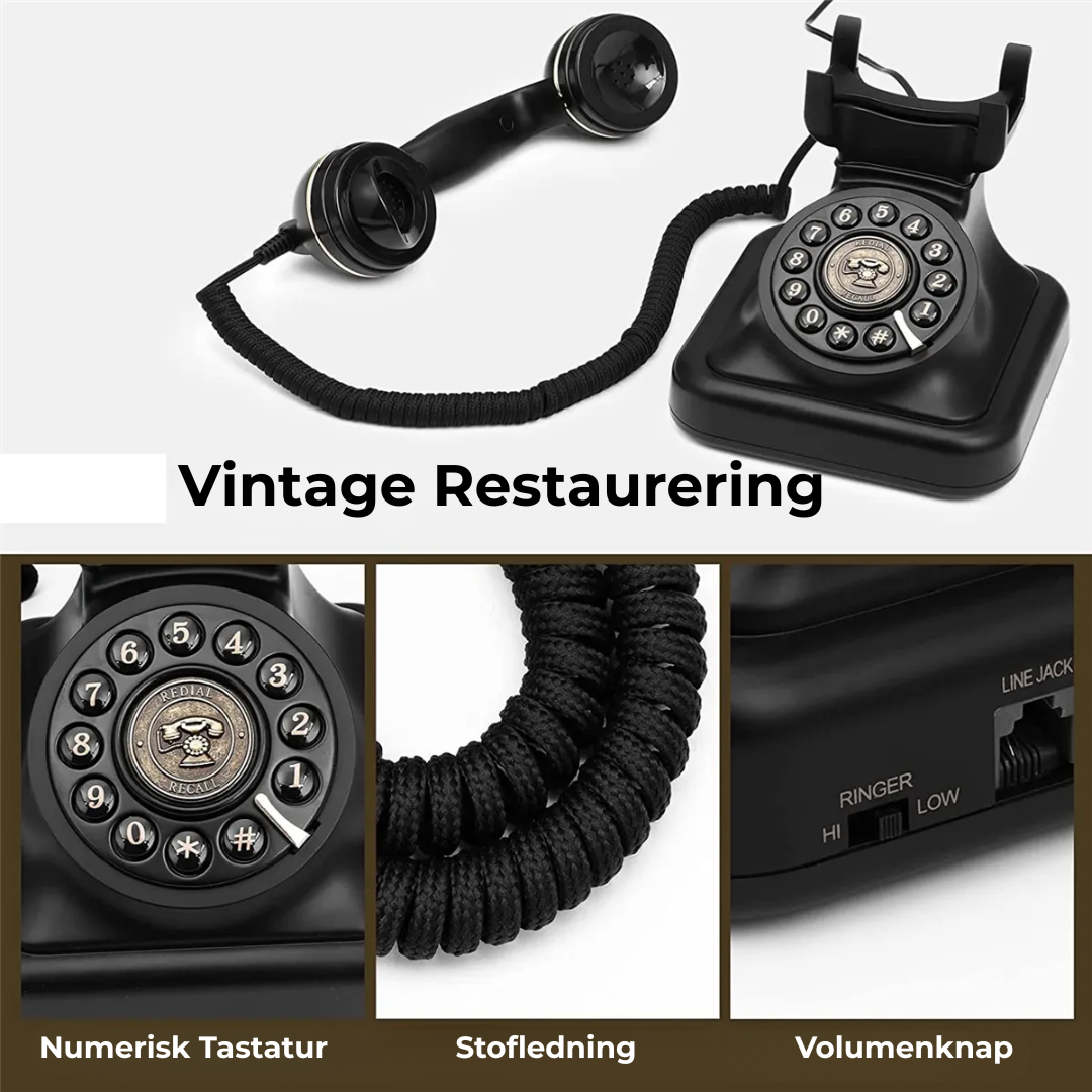 RingSomFør™ – Klassisk drejeskivetelefon, forbundet til din smartphone