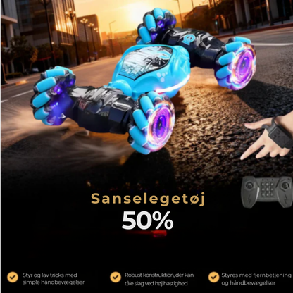 StormRacer™ DualControl | Magisk Stuntbil med Håndsensor & Fjernbetjening