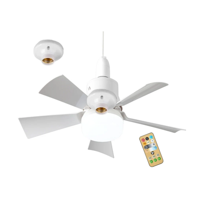 SocketFan™ 2-i-1 loftventilator med LED-lys