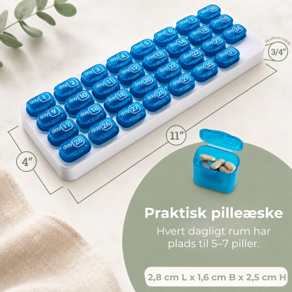 PilleBox™ | Overblik over din medicin - hele måneden, overalt og altid